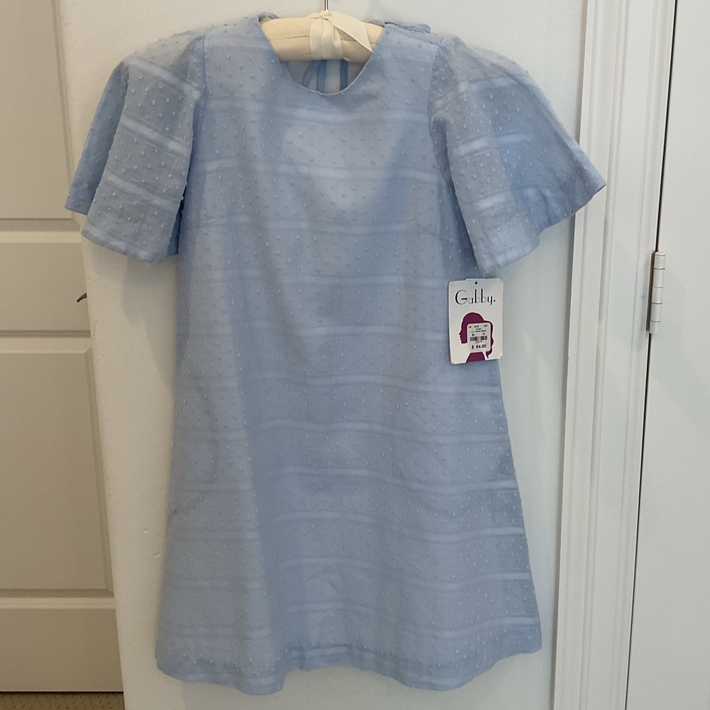 Gabby Light Blue Puff Sleeve Dress